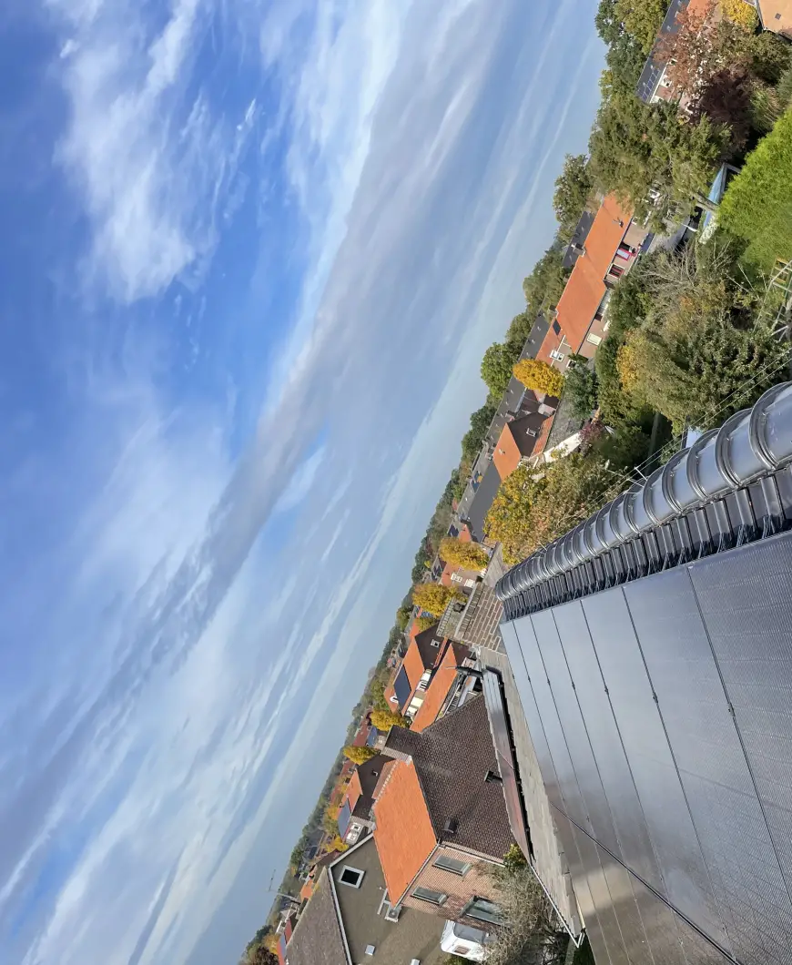 Zonnepanelen installatie met vogelwering hellend dak